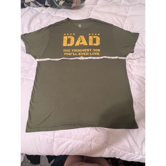 Dad The Toughest Job You'll‎ Ever Love Men's Graphic T-Shirt, Green Size XL - Picture 3 of 8